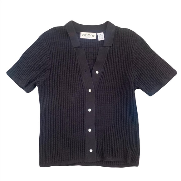 Orvis Tops - Black Orvis Knit Polo